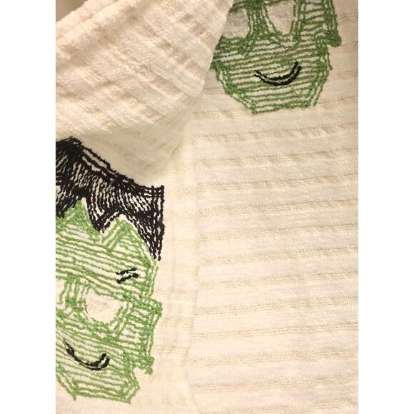 Rachel Zoe Halloween Frankenstein Decorative Throw Blanket Beige 50x70 NWT - Picture 4 of 7